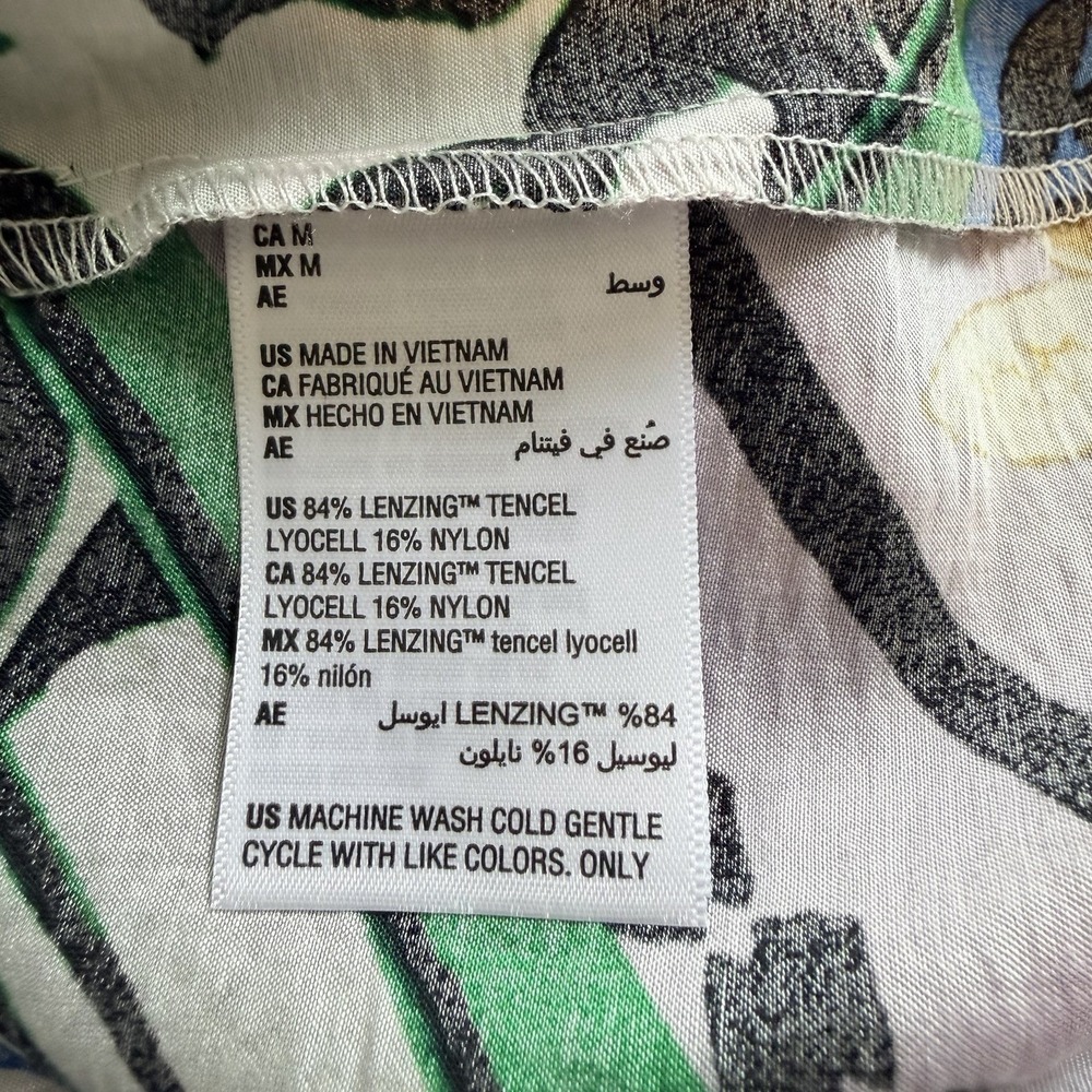 INC Women's Halter Blue Green & Lavender Floral Print Midi Scarf Dress Sz M NWT - Picture 9 of 12